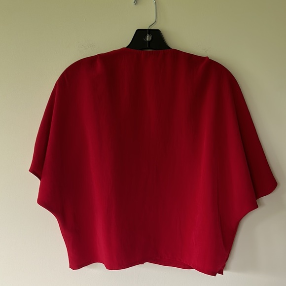 Topshop red blouse, size 2, EUC - Picture 4 of 6